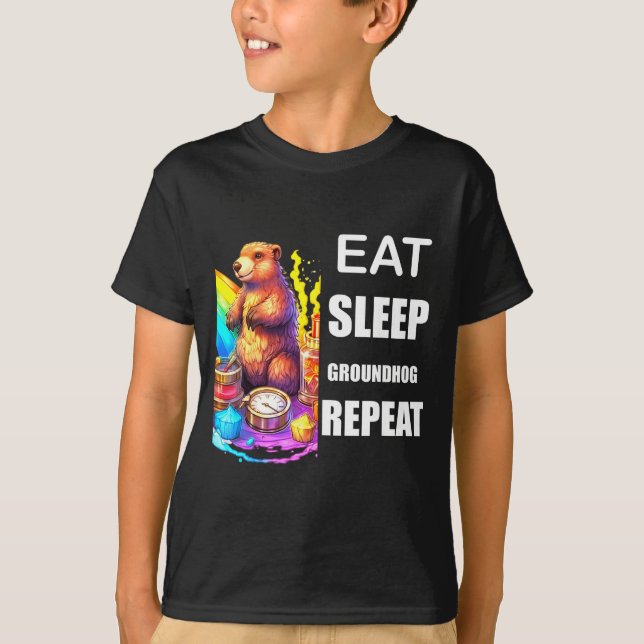 T-shirt Groundhog Day Rainbow Pride Diversity Harmony Lgbt (Devant)