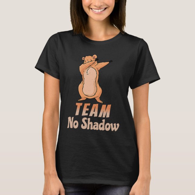 T-shirt Groundhog Day Team No Shadow Dabbing Kids Men Retr (Devant)
