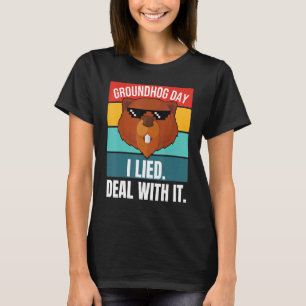 T-shirt Groundhog J'Ai Mentionné Traiter Avec Il Woodchuck