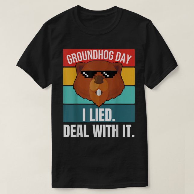 T-shirt Groundhog J'Ai Mentionné Traiter Avec Il Woodchuck (Design devant)