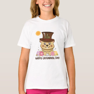 T-SHIRT GROUNDHOG JOUR 2 FÉVRIER HEUREUX BADINE LE T-SHIR