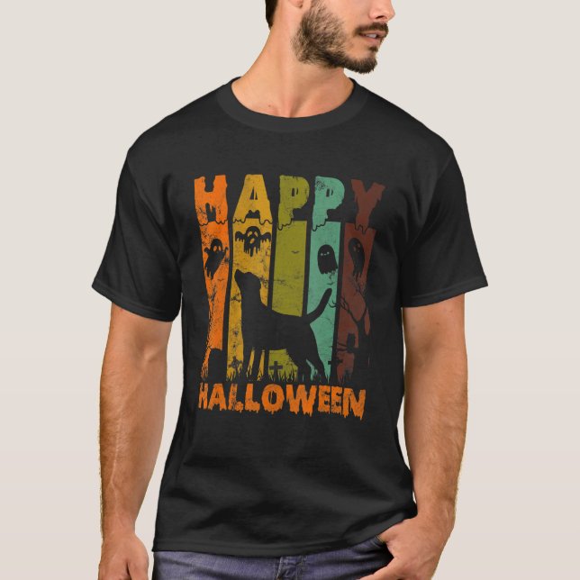 T-shirt Group Pajamas Matching Halloween Costume Retro Lab (Devant)
