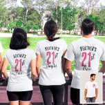 T-shirt Groupe Correspondant À La Fête D'Anniversaire Pers<br><div class="desc">Prévoyez-vous une fête de 21e anniversaire ou un 50e anniversaire de mariage et avez-vous besoin de bonnes idées cadeaux? Découvrez nos chemises de groupe roses qui sont entièrement personnalisables pour tout anniversaire, réunion ou anniversaire se réunissent! Ces chemises confortables et élégantes sont parfaites pour célébrer votre grand jour avec des...</div>
