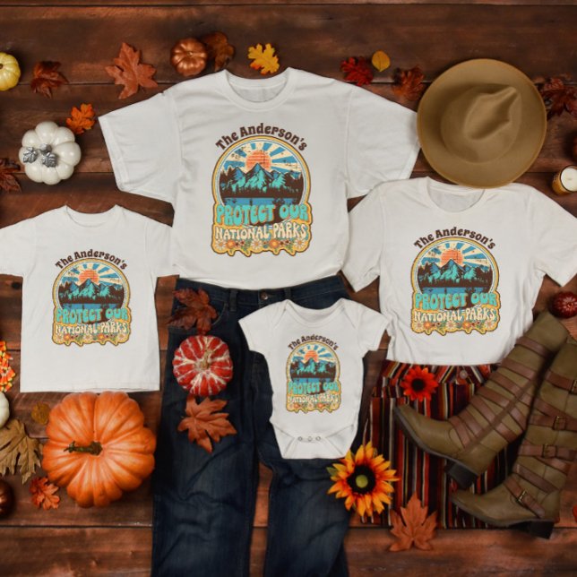 T-shirt Groupe correspondant nom personnalisé Protéger nos (Créateur téléchargé)