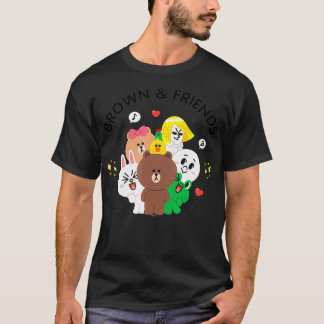T-shirt Groupe d'amis Brown et amis de Line