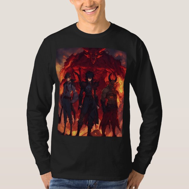 T-shirt Groupe de 5 images démon (Devant)