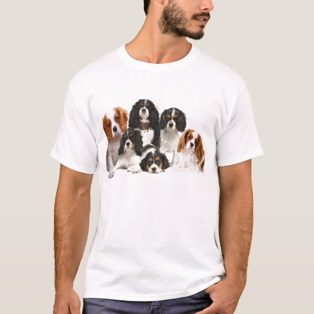 T-shirt Groupe de Cavalier King Charles Spaniels (Devant)