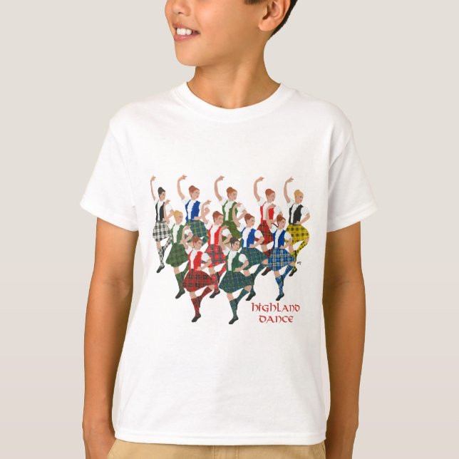 T-shirt Groupe de danse highland écossaise (Devant)