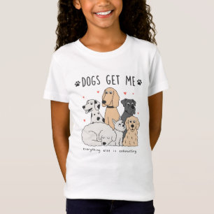 T-Shirt Groupe de famille de chiens mignons pour les maman
