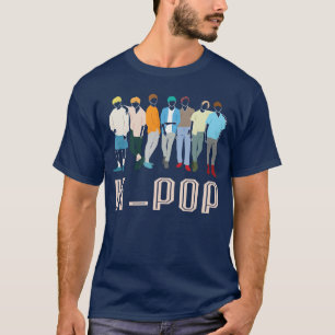 T-shirt Groupe de garçons de musique pop coréenne KPop pou
