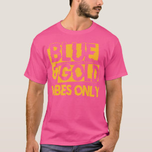 T-shirt Groupe de jour de match bleu et or pour le footbal