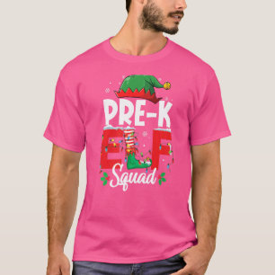 T-shirt Groupe de jumelage de Noël préK Elf Squad Enseigna