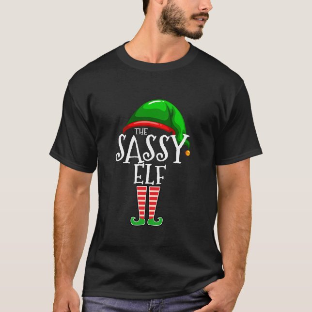 T-shirt Groupe de jumelage famille elé Sassy cadeau de Noë (Devant)