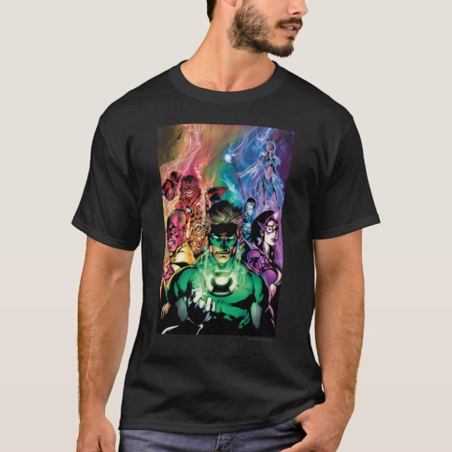 T-shirt Groupe de Lantern Corps aux couleurs (Devant)
