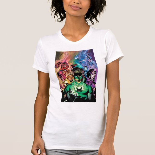 T-shirt Groupe de Lantern Corps aux couleurs (Devant)