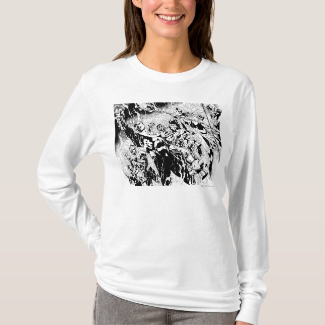 T-shirt Groupe de lanternes vertes (Devant)