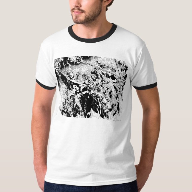 T-shirt Groupe de lanternes vertes (Devant)