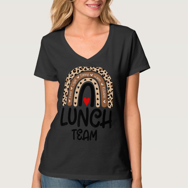 T-shirt Groupe de l'équipe de déjeuner Leopard Matching Sc (Devant)