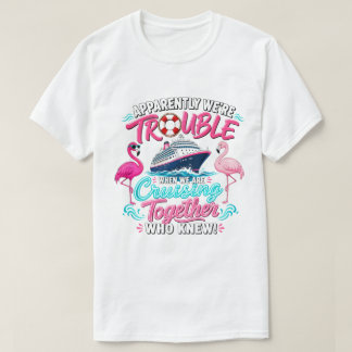 T-shirt Groupe de problèmes de bateau de croisière flamant