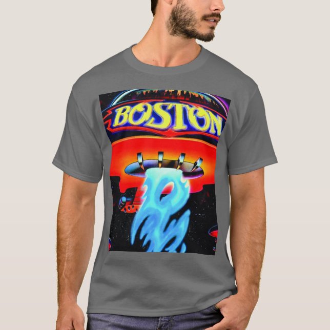 T-shirt Groupe de rock de Boston ami rétro (Devant)