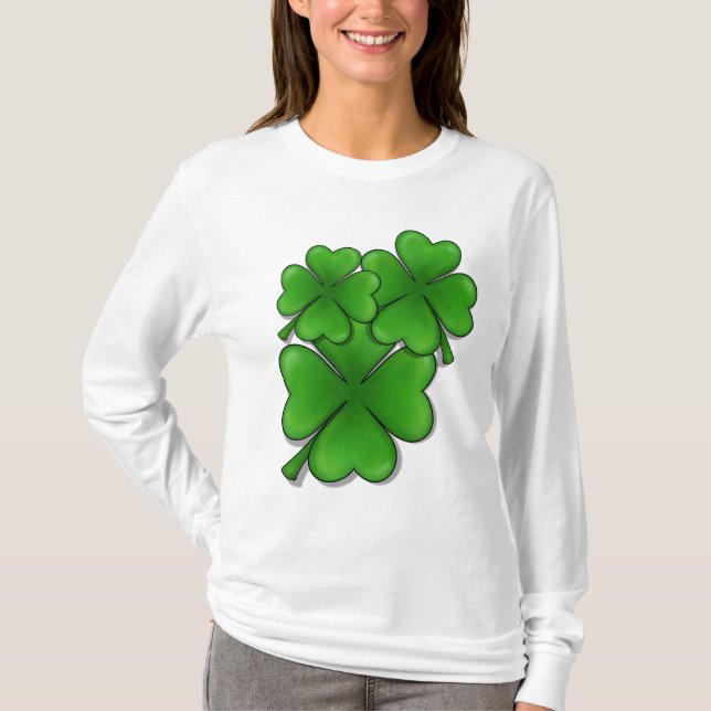 T-shirt groupe de shamrocks (Devant)