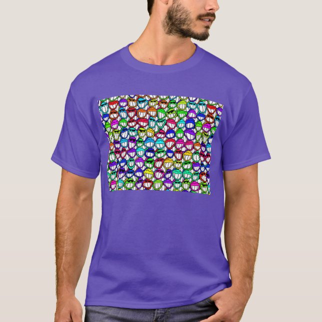 T-SHIRT GROUPE D'FACES COOL (Devant)