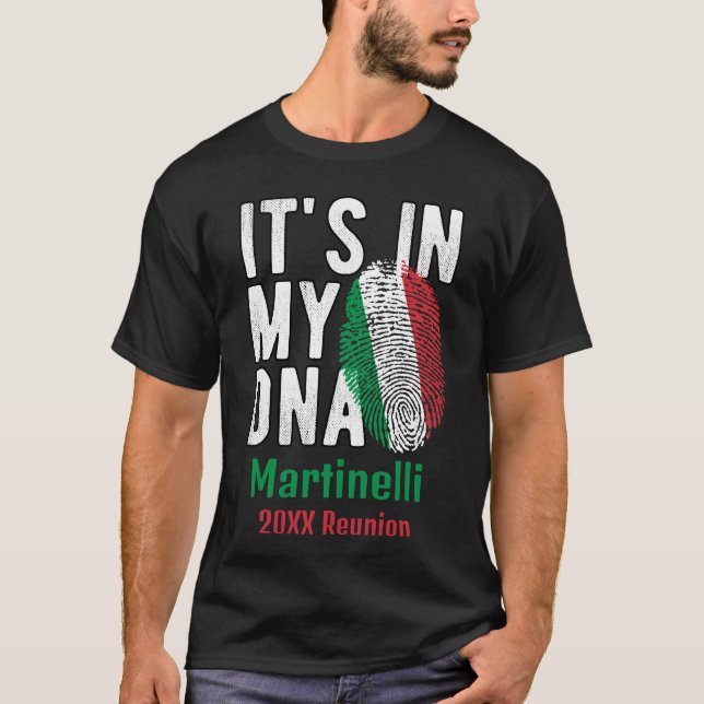 T-shirt Groupe familial italien personnalisé (Devant)