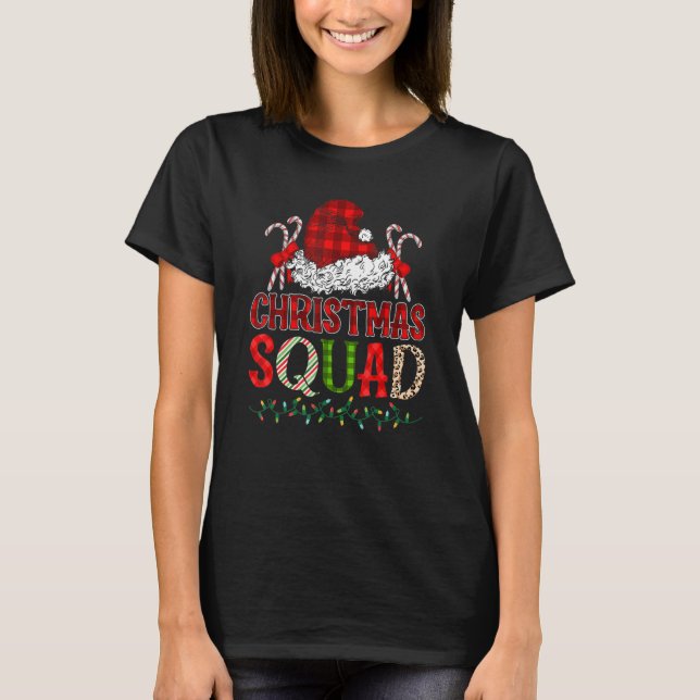 T-shirt Groupe Famille Escadron de Noël Correspondant Père (Devant)