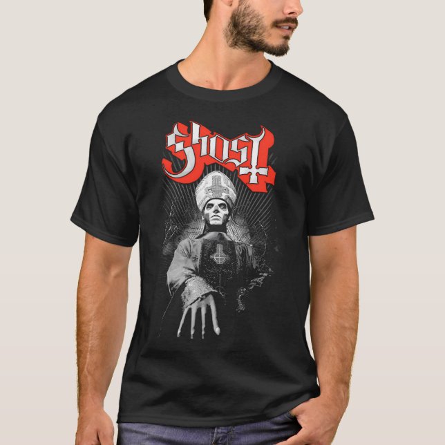T-Shirt Groupe Ghost - Conception Papa Emeritus -  (Devant)
