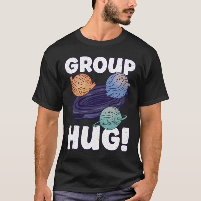 T-shirt Groupe Hug ! - Astronomie spatiale à trou noir (Devant)