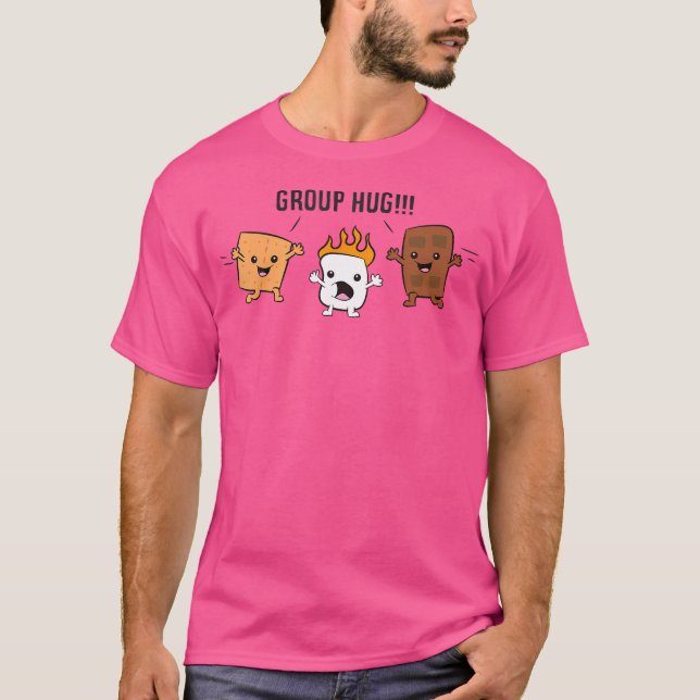 T-shirt Groupe Hug S'Mores Feu De Campagne Marshmallow Cho (Devant)