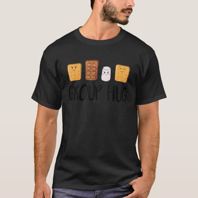 T-shirt Groupe Hug S'mores Marshmallow Camping Camping Smo (Devant)