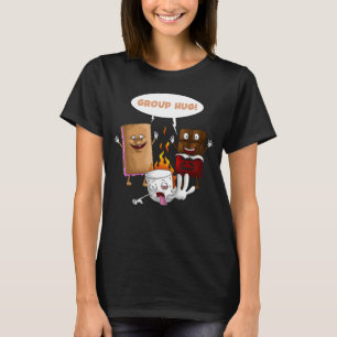 T-shirt Groupe Hug S'mores Marshmallows Cute Camping Funny