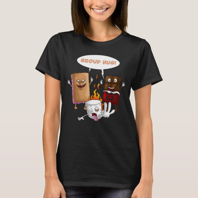 T-shirt Groupe Hug S'mores Marshmallows Cute Camping Funny (Devant)