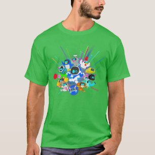 T-shirt Groupe Power Up d'Astrobot et amis PlayStation