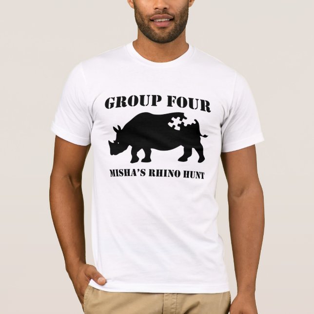 T-shirt Groupe quatre de la conception 5 (Devant)