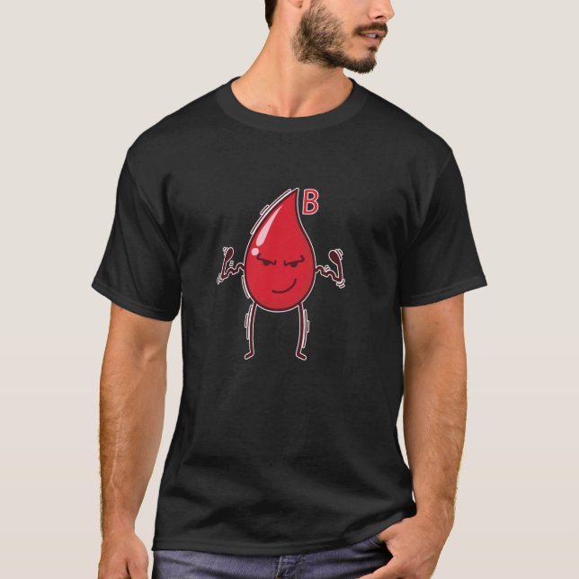 T-shirt Groupe sanguin B intelligent (Devant)