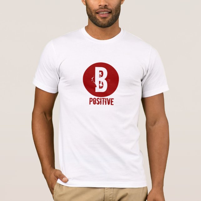 T-SHIRT GROUPE SANGUIN DE POSITIF DE B (Devant)
