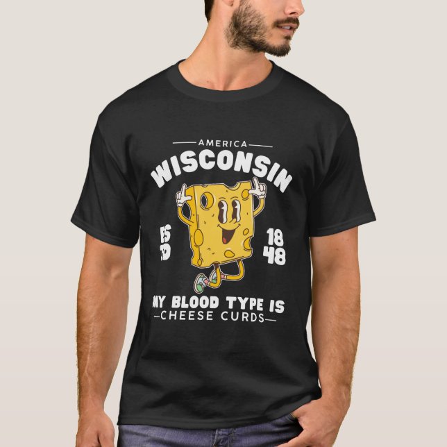 T-shirt Groupe sanguin du Wisconsin (Devant)