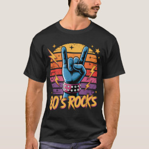 T-shirt Groupes de Rock Vintage 80's Fête Rétro 80s Musiqu