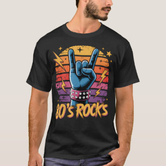 T-shirt Groupes de Rock Vintage 80's Fête Rétro Eighties 8