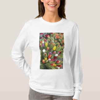 T-shirt Groupes de tulipes colorées