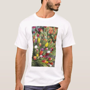 T-shirt Groupes de tulipes colorées