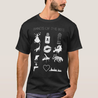 T-shirt Groupes des années 80 Groupes à cheveux Rock Bands