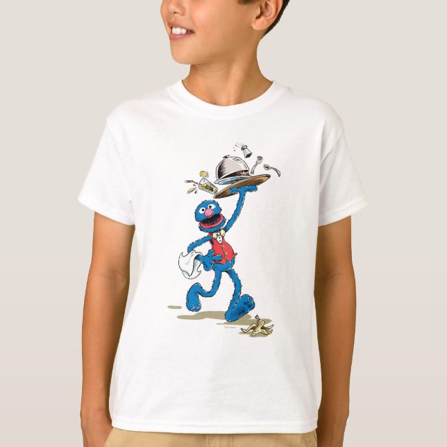 T-shirt Grover le serveur vintage (Devant)