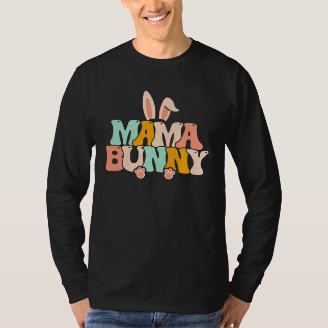 T-shirt Grovy Mama Bunny Pregnancy Annoucement Easter Day  (Devant)
