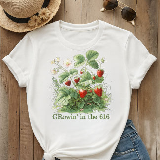 T-shirt GRowin' in the 616 - Michigan Berries grown in GR