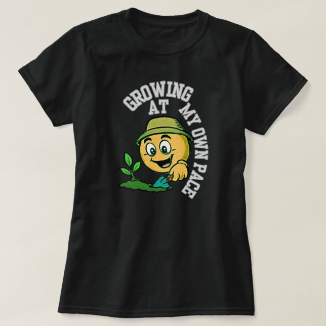 T-shirt Growing at My Own Pace Inspirational GrowthMindset (Design devant)