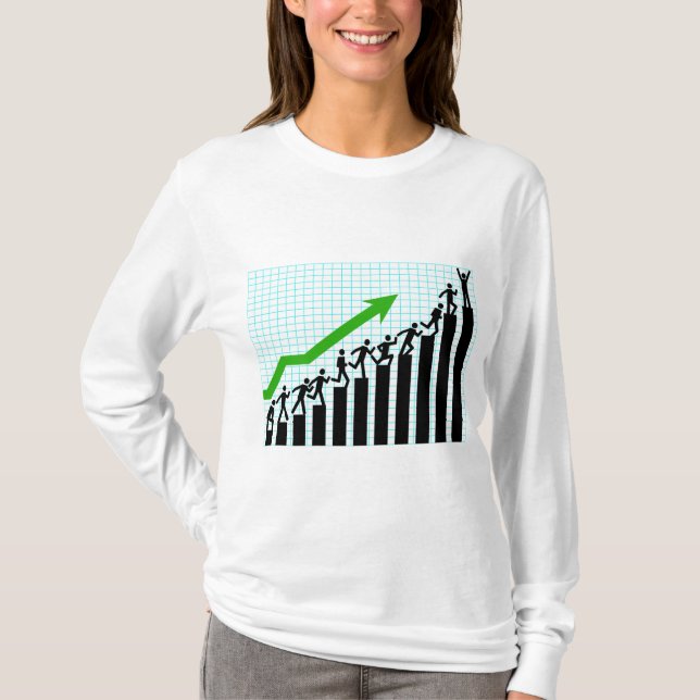 T-shirt Growth Success Progress Bar Chart (Devant)