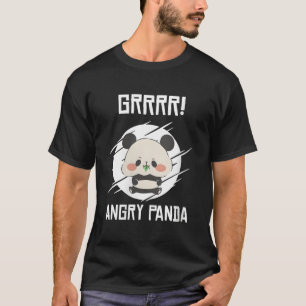 T-shirt Grrr Pandas Angry Sauvage Bamboo